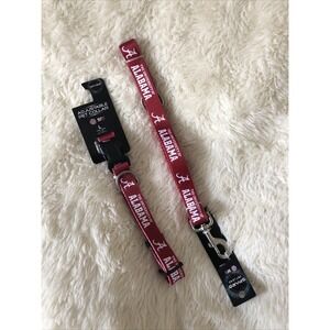 The University Alabama Crimson Tide 6FT Nylon Leash Lead & Large Collar Red New